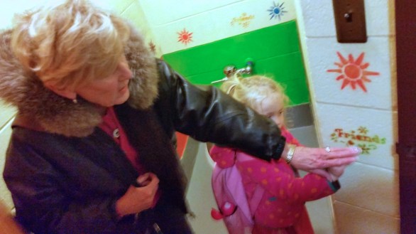 "Touch, touch, touch... you missed one... touch..."