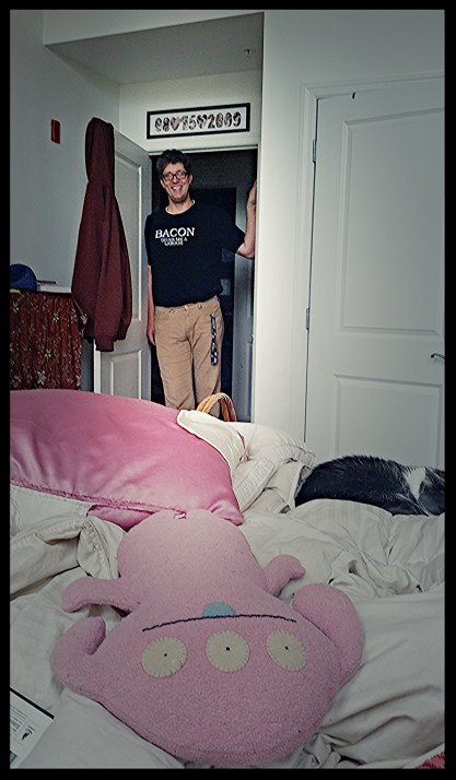 "Bacon" gives him a lardon.