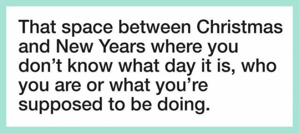 between XMas & New Years