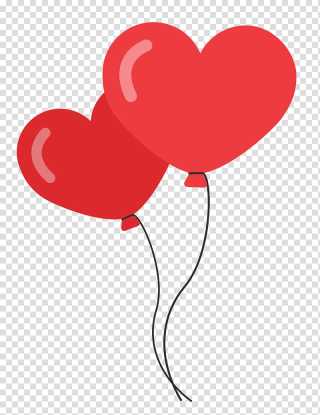 del two heart balloons