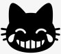 del black cat laughing emoji